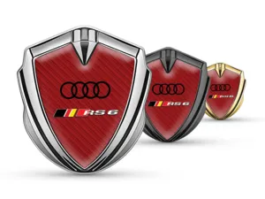 Audi 3D Silikon Abzeichen Sportliches Design Hochwertig